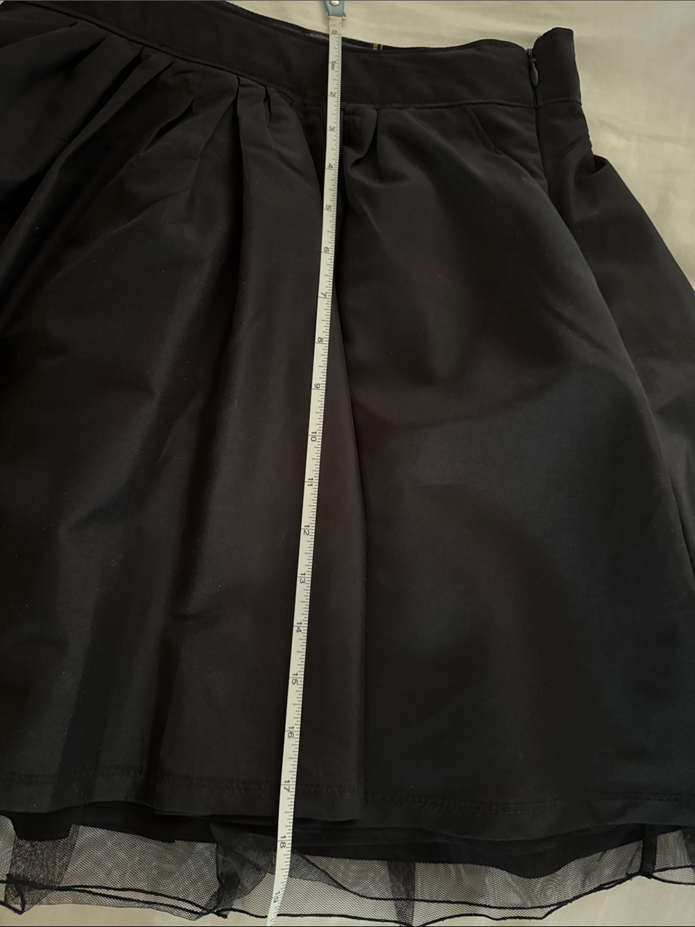 GAP Black Circle Skirt with Sheer Hem and Pockets - Picture 7 of 7